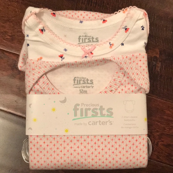 precious firsts made by carter's 6 short sleeve bodysuits